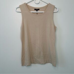 NWT Lafayette 148 beige tank top size Medium